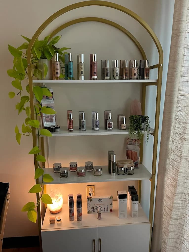 High-performance KPS Essentials organic skincare products used in the custom facial at Skin + Soul near Jackson, MI